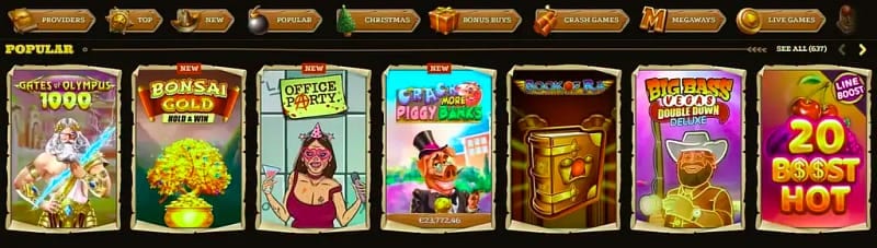 Lizaro Casino in comparison: live offering and game catalog