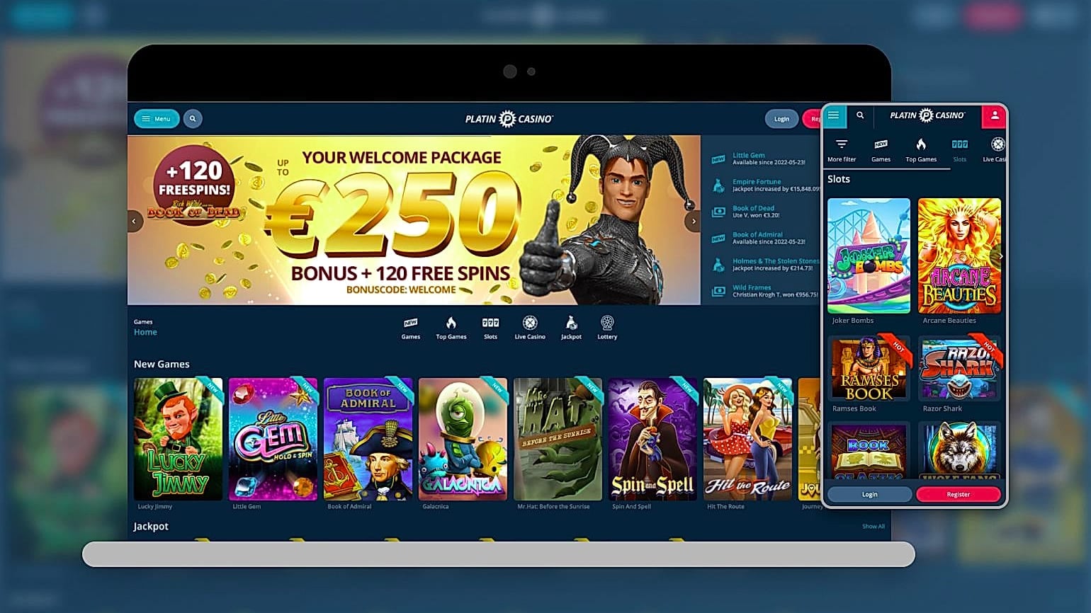 PlatinCasino mobile Version